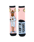 Moose Don't do Mornings Crew Sock One Size - Premium socks from Lazy One - Just $9.95! Shop now at Pat's Monograms