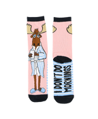 Moose Don't do Mornings Crew Sock One Size - Premium socks from Lazy One - Just $9.95! Shop now at Pat's Monograms