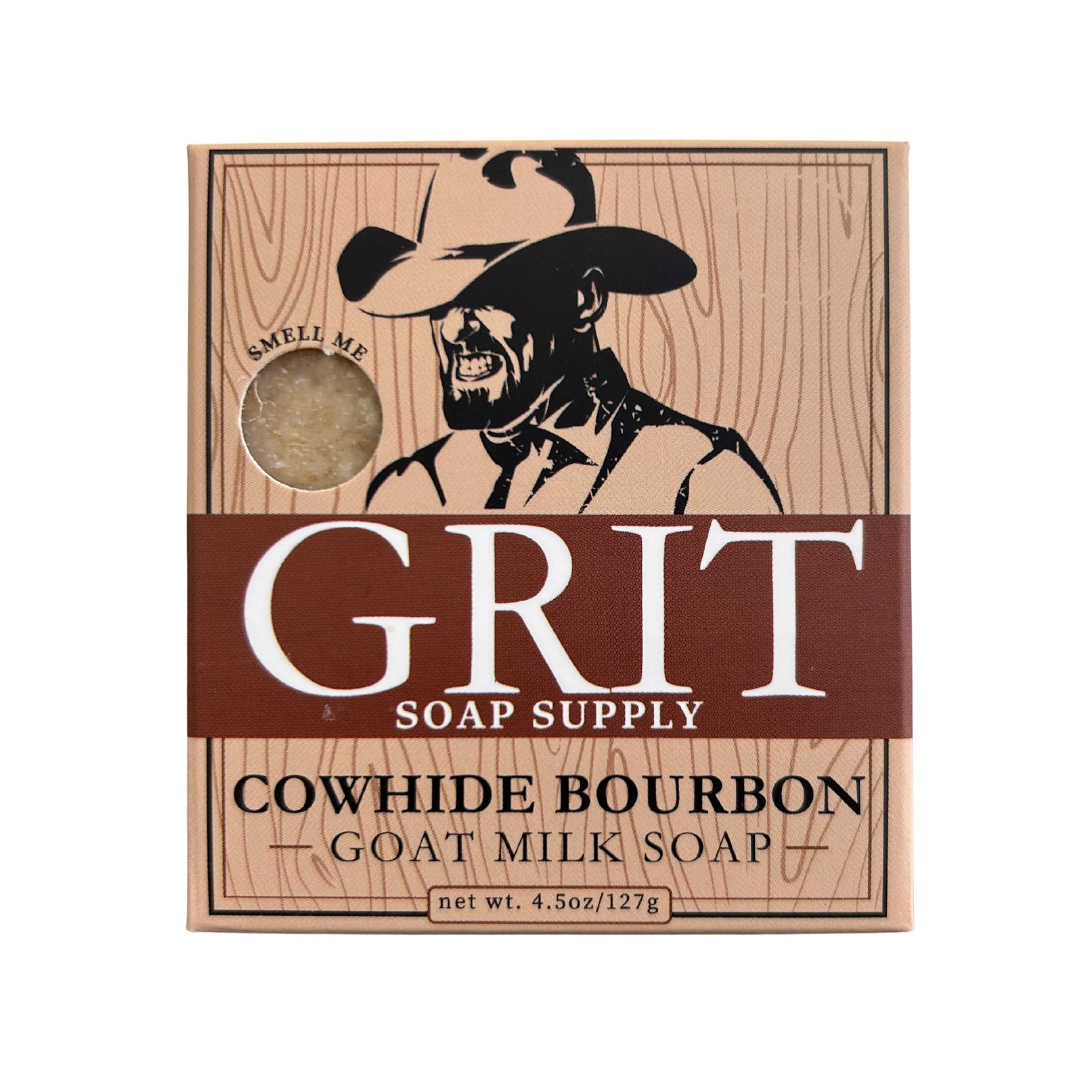 Cowhide & Bourbon Goat Milk Bar Soap - Premium Bath & Body from GRIT Soap Supply - Just $8.95! Shop now at Pat's Monograms