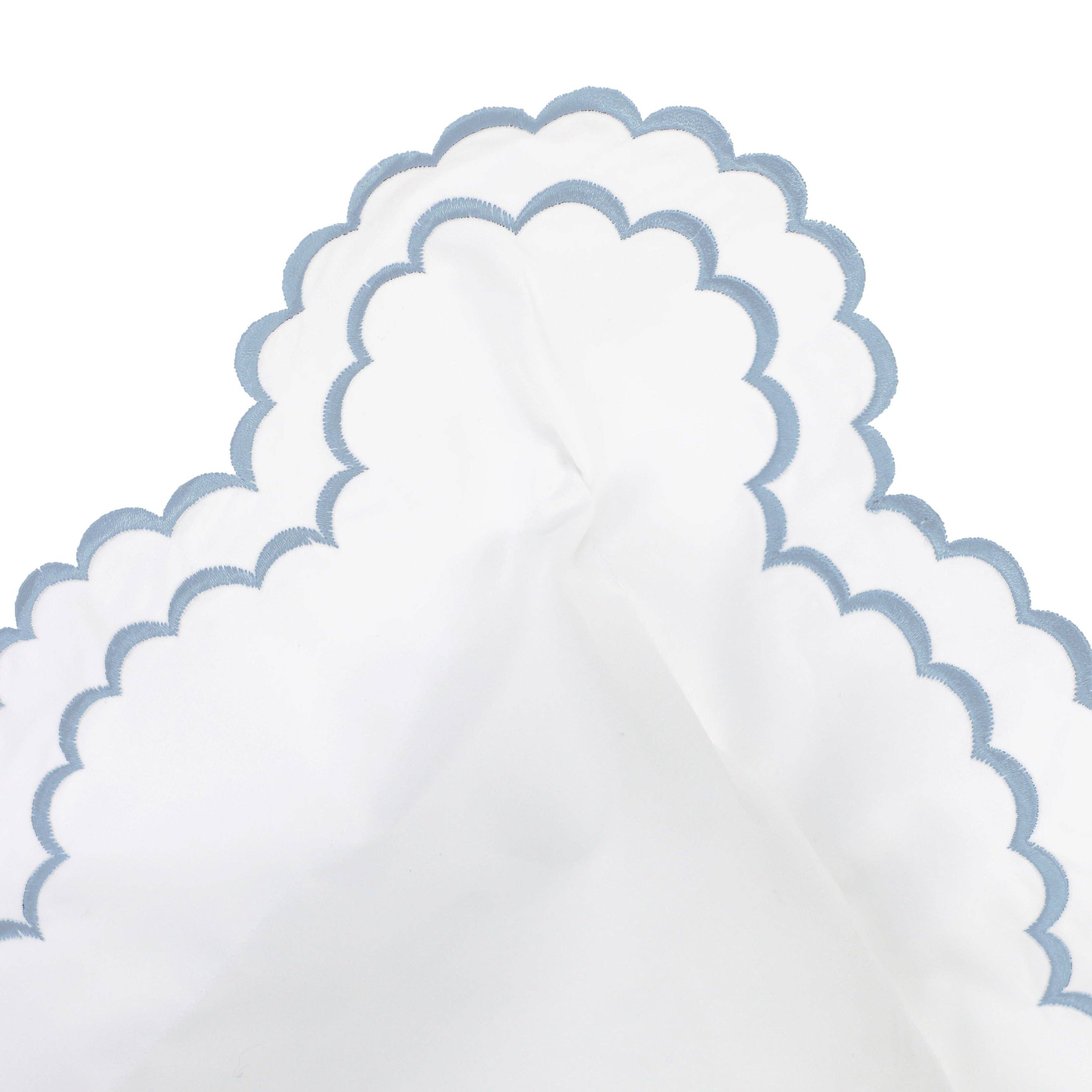 Double Scallop Embroidered Percale Euro Sham Pair - Premium Home Textiles from Mélange Home - Just $48.95! Shop now at Pat's Monograms