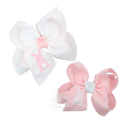 EMBROIDERED EASTER CROCHET EDGE BOWS - Premium Hair Bows from Beyond Creations, LLC - Just $18.95! Shop now at Pat's Monograms