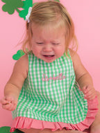 Baby Girls Classic Spring Bud Gingham Ruffle Swing Top & Bloomer Set - Premium Baby & Toddler Outfits from RuffleButts + RuggedButts - Just $45.95! Shop now at Pat's Monograms