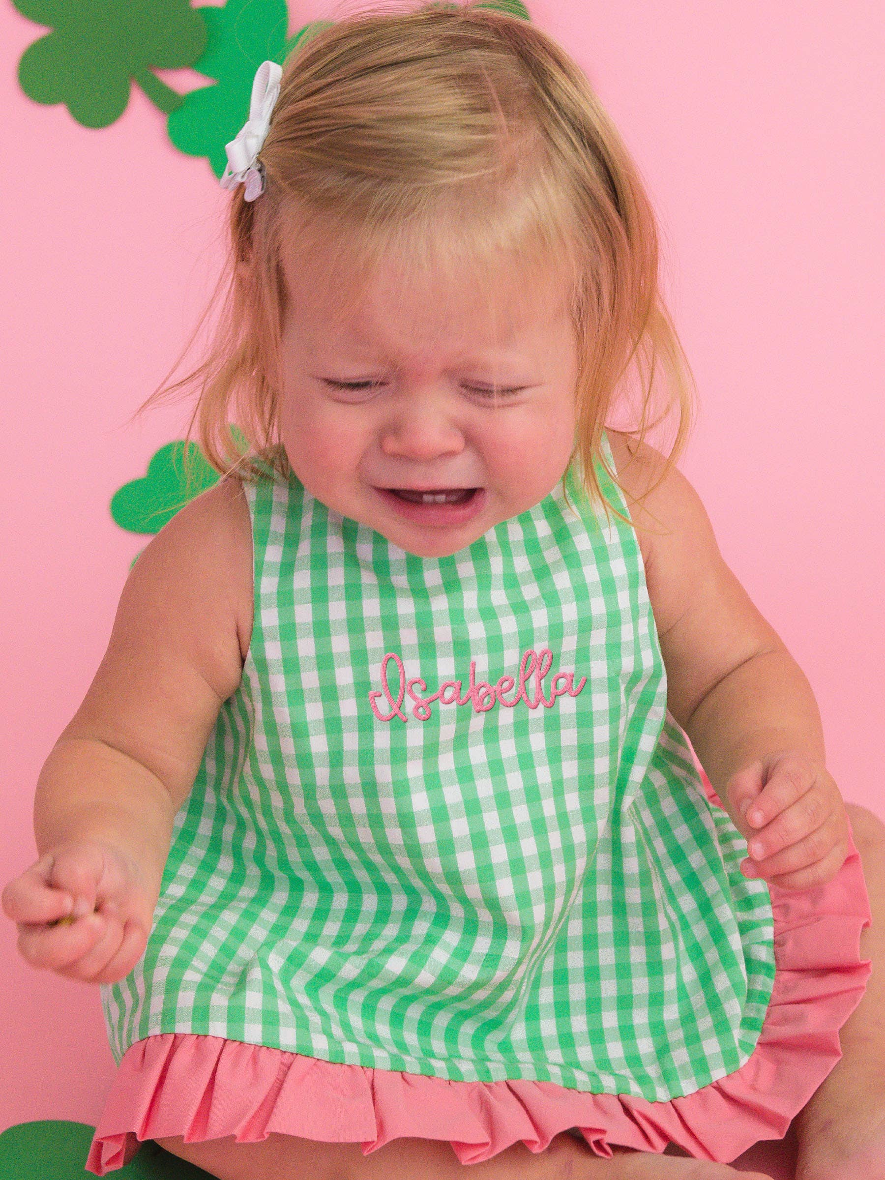 Baby Girls Classic Spring Bud Gingham Ruffle Swing Top & Bloomer Set - Premium Baby & Toddler Outfits from RuffleButts + RuggedButts - Just $45.95! Shop now at Pat's Monograms