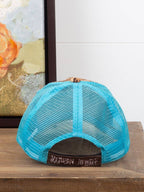 GIRLS Leopard & Turquoise Mesh Hat - Premium baseball cap from GRACE+EMMA by Southern Grace - Just $8.95! Shop now at Pat's Monograms