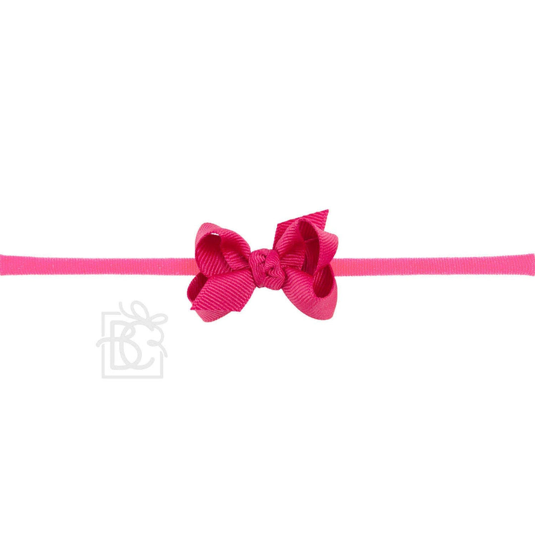 1/4" PANTYHOSE HEADBAND W/SIGNATURE GROSGRAIN BOW - Premium Baby Accessories from Beyond Creations, LLC - Just $10.95! Shop now at Pat's Monograms