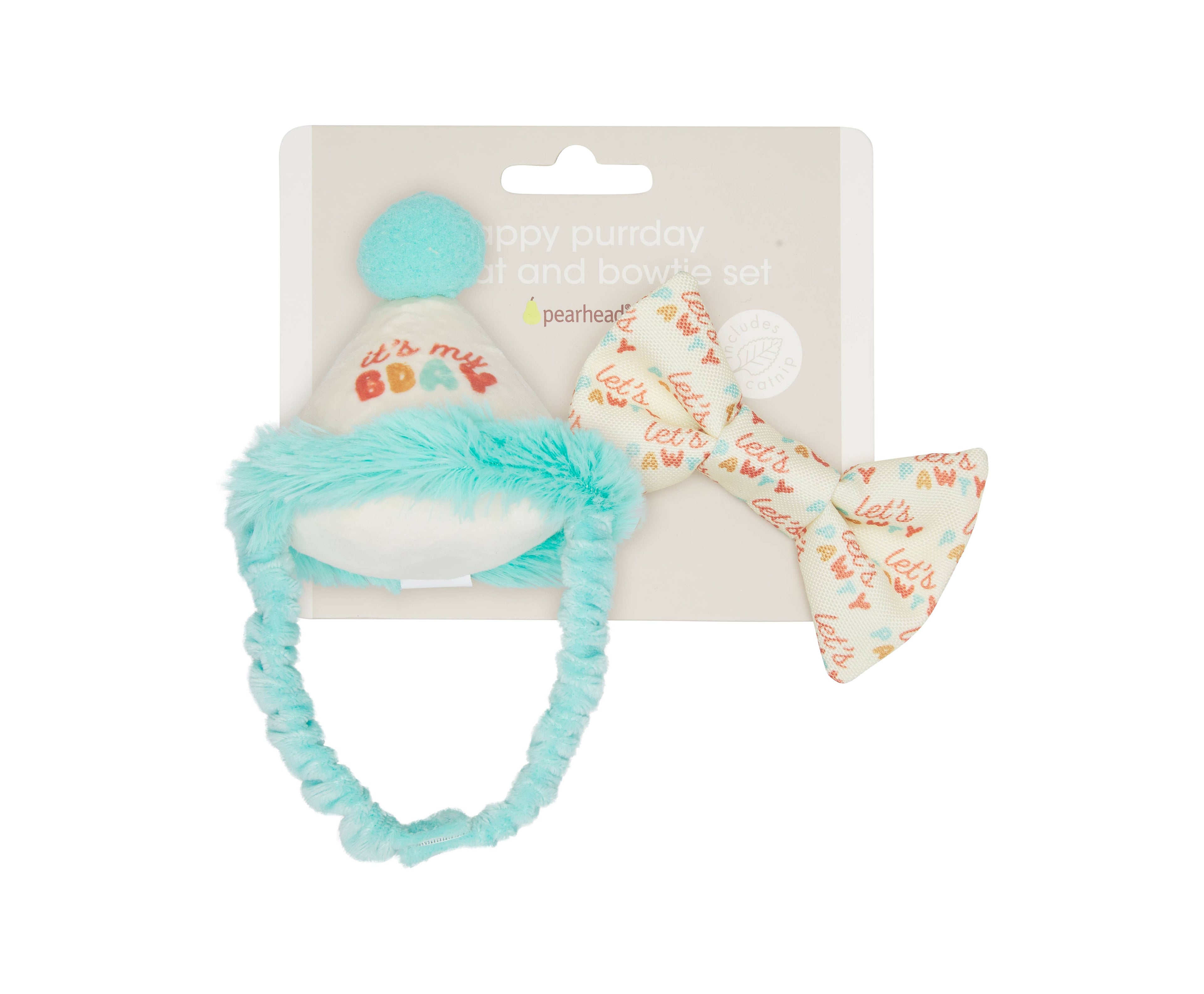 Happy Purrday Cat Hat and Bowtie Set - Premium Pet Accessories from Pearhead - Just $9.95! Shop now at Pat's Monograms
