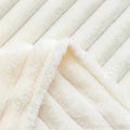 Stripe Fleece Throw – Ultra Plush Ribbed Blanket with 1.6" Wide Channel Texture - Premium blankets from FLUFFERY - Just $37.50! Shop now at Pat's Monograms