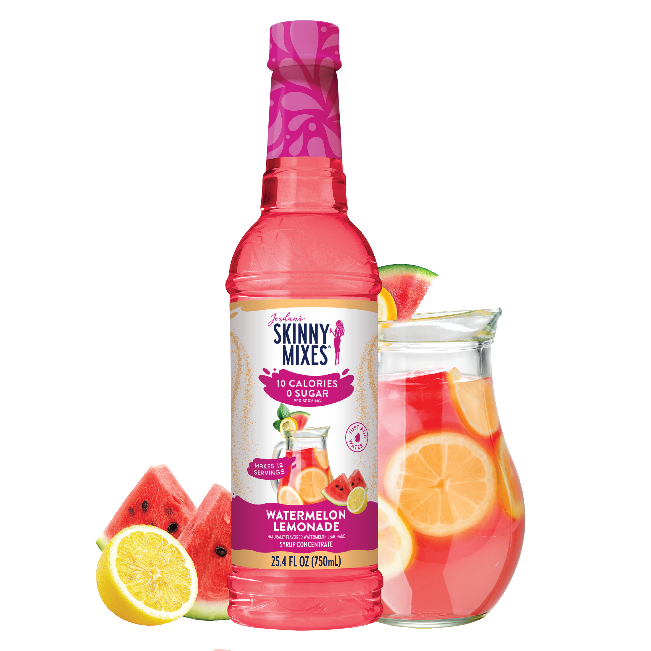 Sugar Free Watermelon Lemonade Syrup Concentrate - Premium drink mix from Jordan's Skinny Mixes - Just $9.59! Shop now at Pat's Monograms