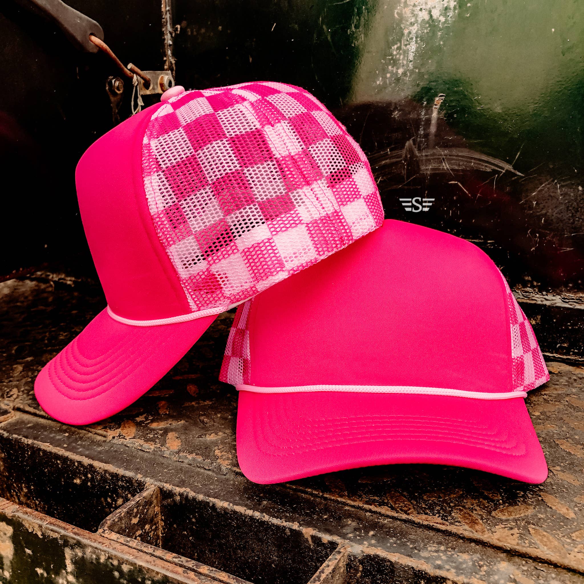 Buy Checkered Mesh Back Foam Trucker Cap by Flying S Company – Pat's ...