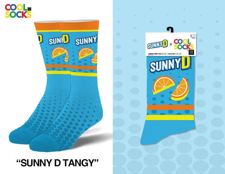 Sunny D Slices - Mens Crew Folded - Premium socks from Cool Socks - Just $12.95! Shop now at Pat's Monograms