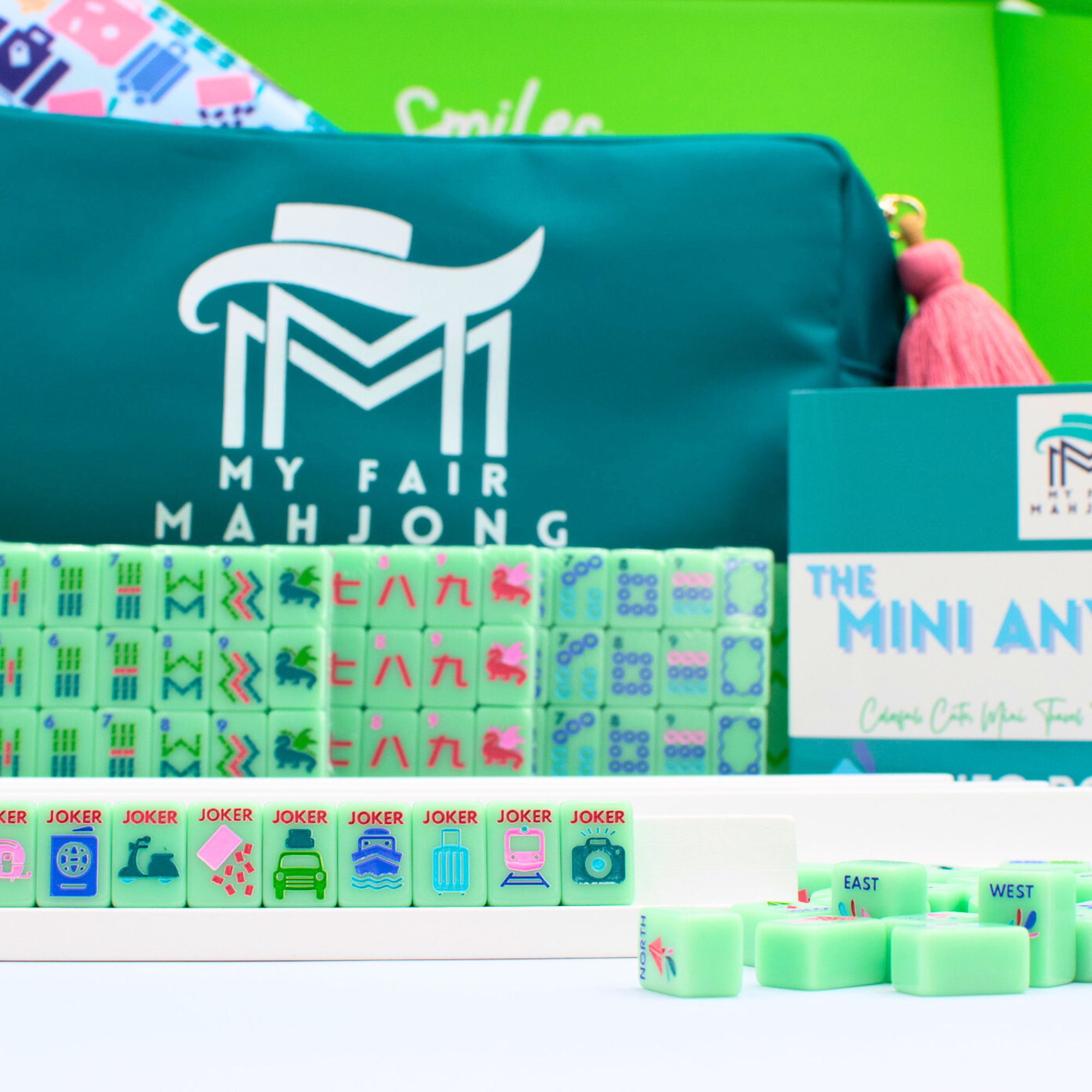 MINI TRAVEL MAHJONG  |  Mini Anywhere Series  |  Green - Premium Mahjong from My Fair Mahjong - Just $195.95! Shop now at Pat's Monograms