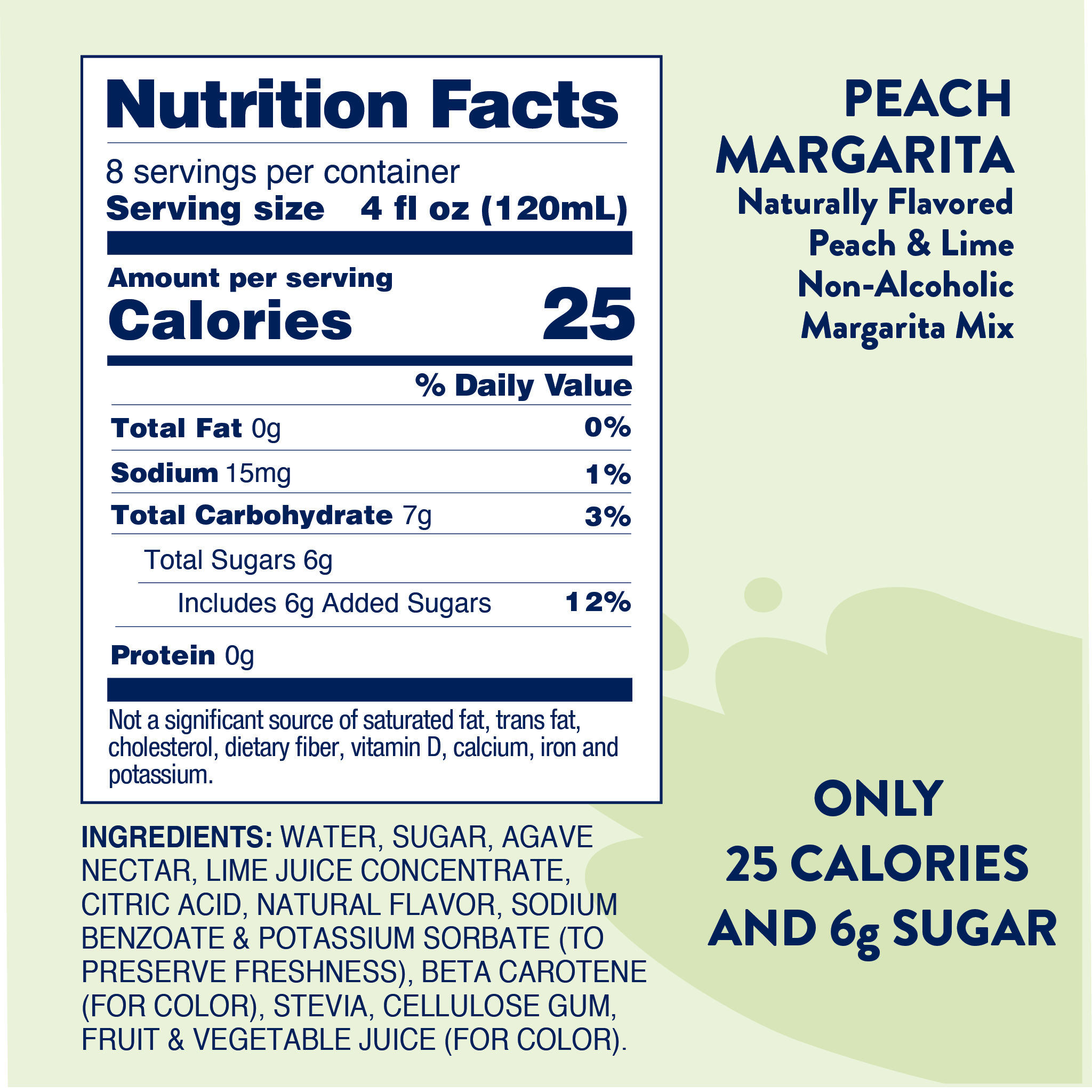 Natural Peach Margarita - Mixer - Premium drink mix from Jordan's Skinny Mixes - Just $9.99! Shop now at Pat's Monograms