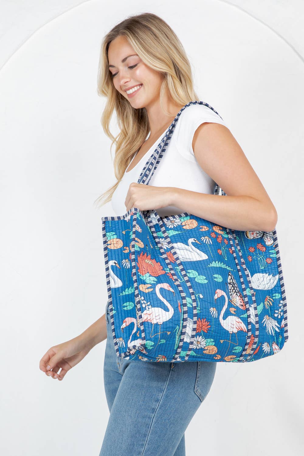 Quilted Tote Bag - Premium Bags and Totes from LA Soul - Just $34.95! Shop now at Pat's Monograms