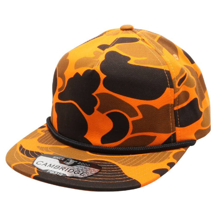 Old School Camo Unstructured Rope - Premium hat from DOBBI - Just $15! Shop now at Pat's Monograms