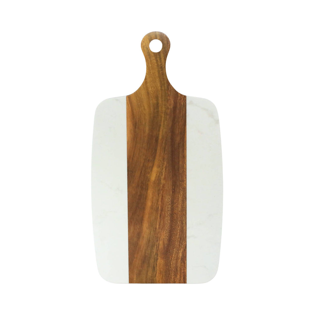 White Marble & Acacia Wood Handled Board - Premium Cutting Boards from Creative Gifts International Inc. - Just $38.95! Shop now at Pat's Monograms