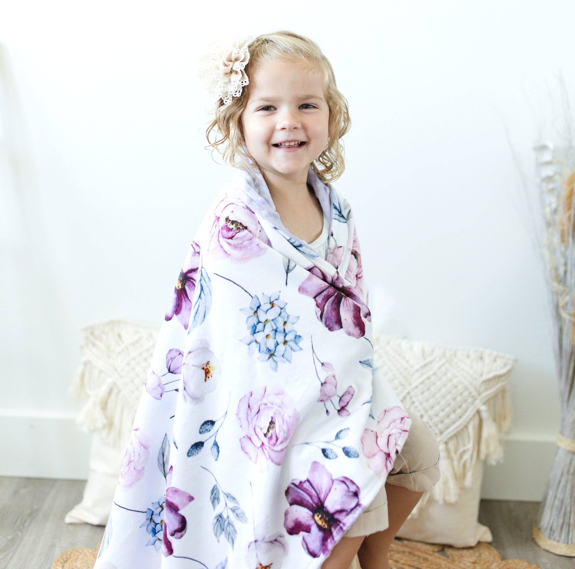 Baby & Toddler Minky Blanket - Vintage Floral - Premium Baby Accessories from Honey Lemonade - Just $36.95! Shop now at Pat's Monograms