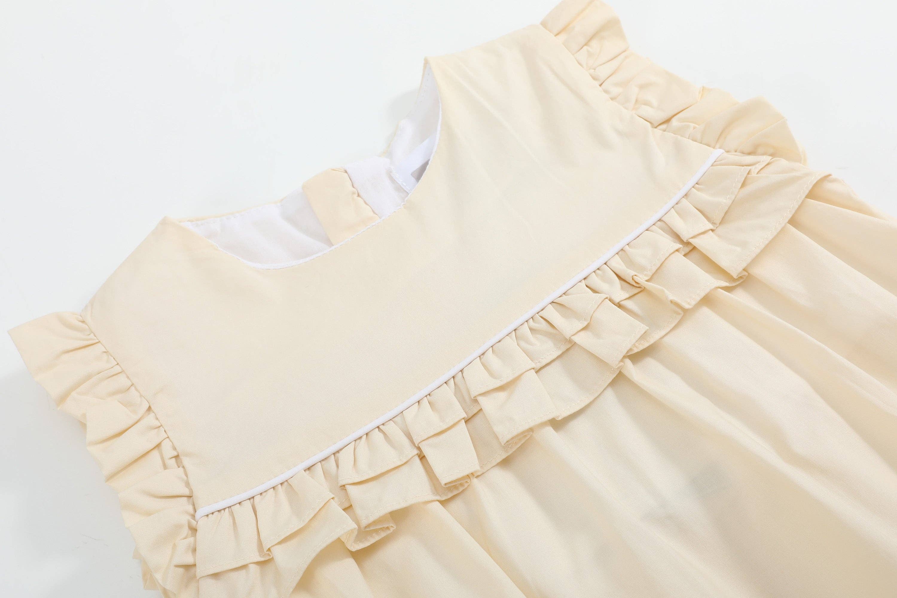 Light Yellow Ruffle Jumper Romper - Premium Baby & Toddler Outfits from Lil Cactus - Just $38.95! Shop now at Pat's Monograms