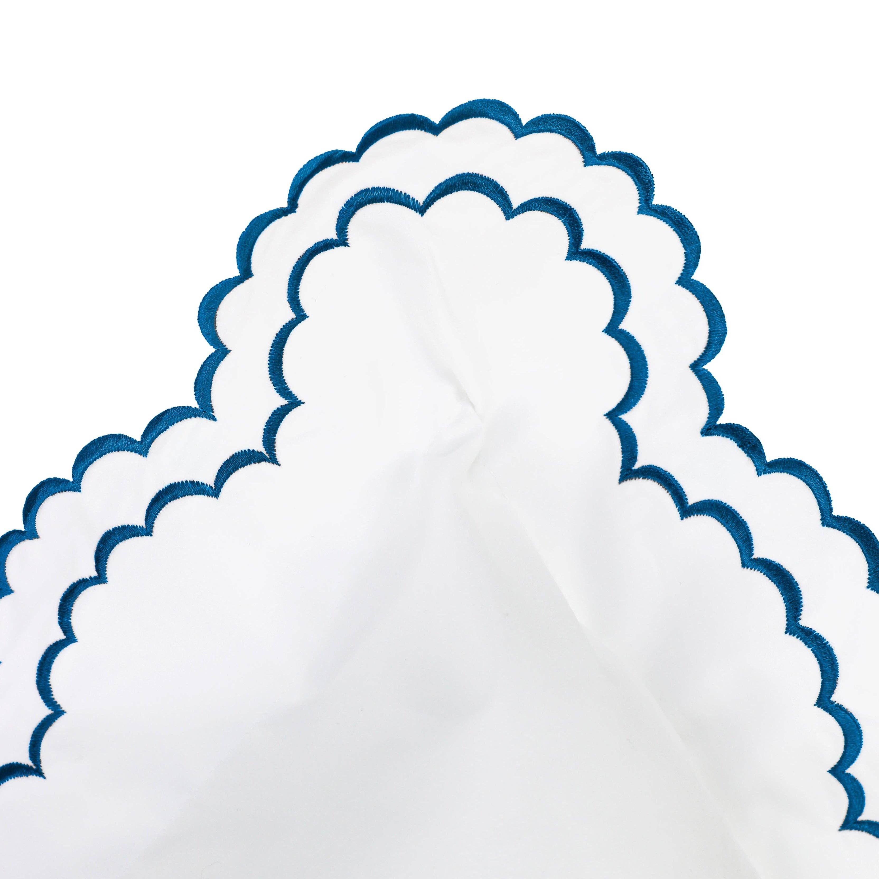 Double Scallop Embroidered Percale Euro Sham Pair - Premium Home Textiles from Mélange Home - Just $48.95! Shop now at Pat's Monograms