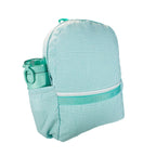Mint Seersucker Medium Backpack w/ Pocket - Premium Backpack from Mint - Just $34.95! Shop now at Pat's Monograms