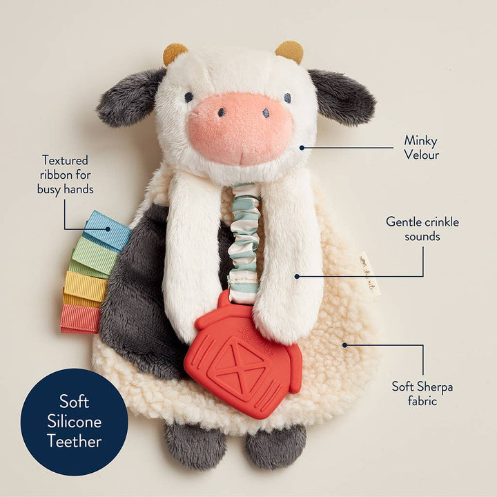 Cow Itzy Friends Lovey™ Plush - Premium Baby Soothers from Itzy Ritzy - Just $13.95! Shop now at Pat's Monograms