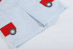 Light Blue Barnyard Pocket Shortalls - Premium Baby & Toddler Outfits from Lil Cactus - Just $35! Shop now at Pat's Monograms