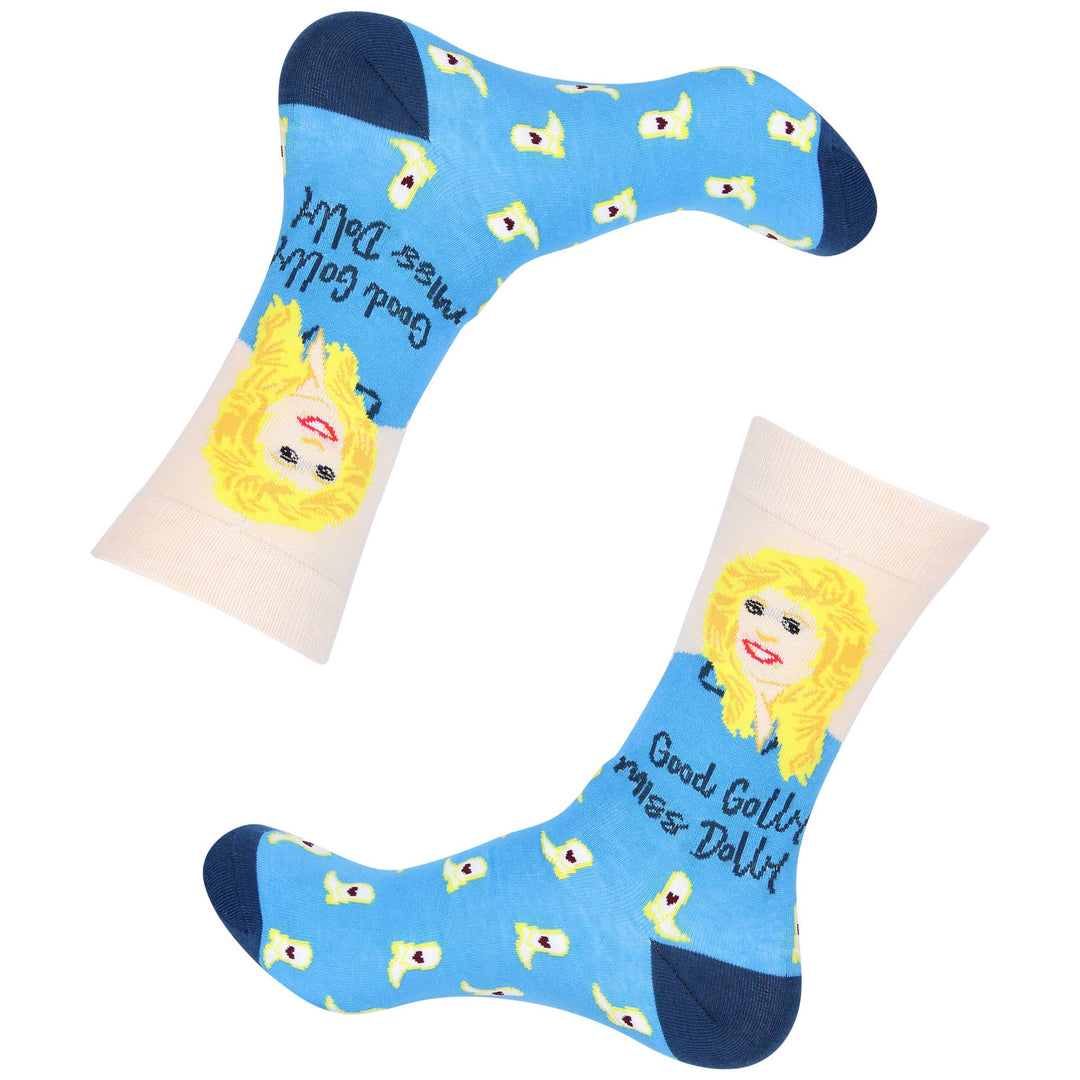 Good Golly Miss Dolly Dolly Parton Inspired Socks - Premium socks from Barrel Down South - Just $11.95! Shop now at Pat's Monograms