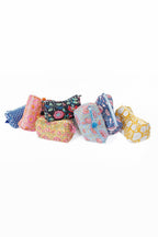 Light Blue w/  Floral print Quilted Cotton Toiletry Bag Set - Premium toiletry bags from LA Soul - Just $42.95! Shop now at Pat's Monograms