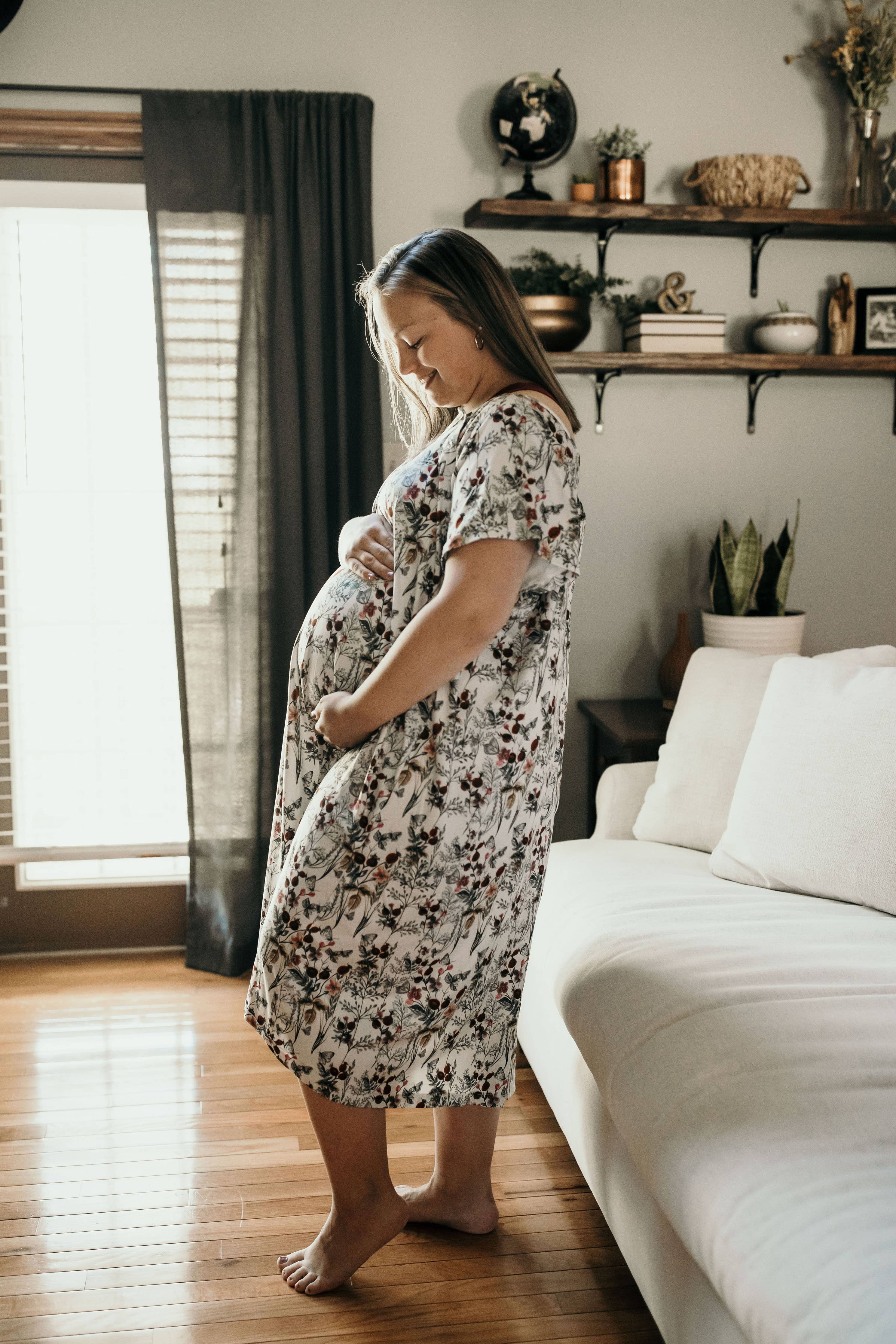 Floral Mommy Labor and Delivery/ Nursing Gown - Premium Maternity Clothing from Three Little Tots - Just $36.95! Shop now at Pat's Monograms