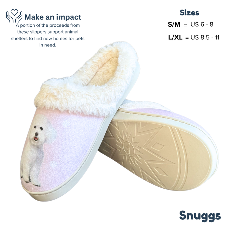 Bichon Snuggs Slippers - Premium Slippers from E&S Pets - Just $24.95! Shop now at Pat's Monograms