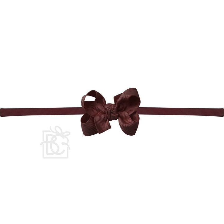 1/4" PANTYHOSE HEADBAND W/SIGNATURE GROSGRAIN BOW - Premium Baby Accessories from Beyond Creations, LLC - Just $10.95! Shop now at Pat's Monograms