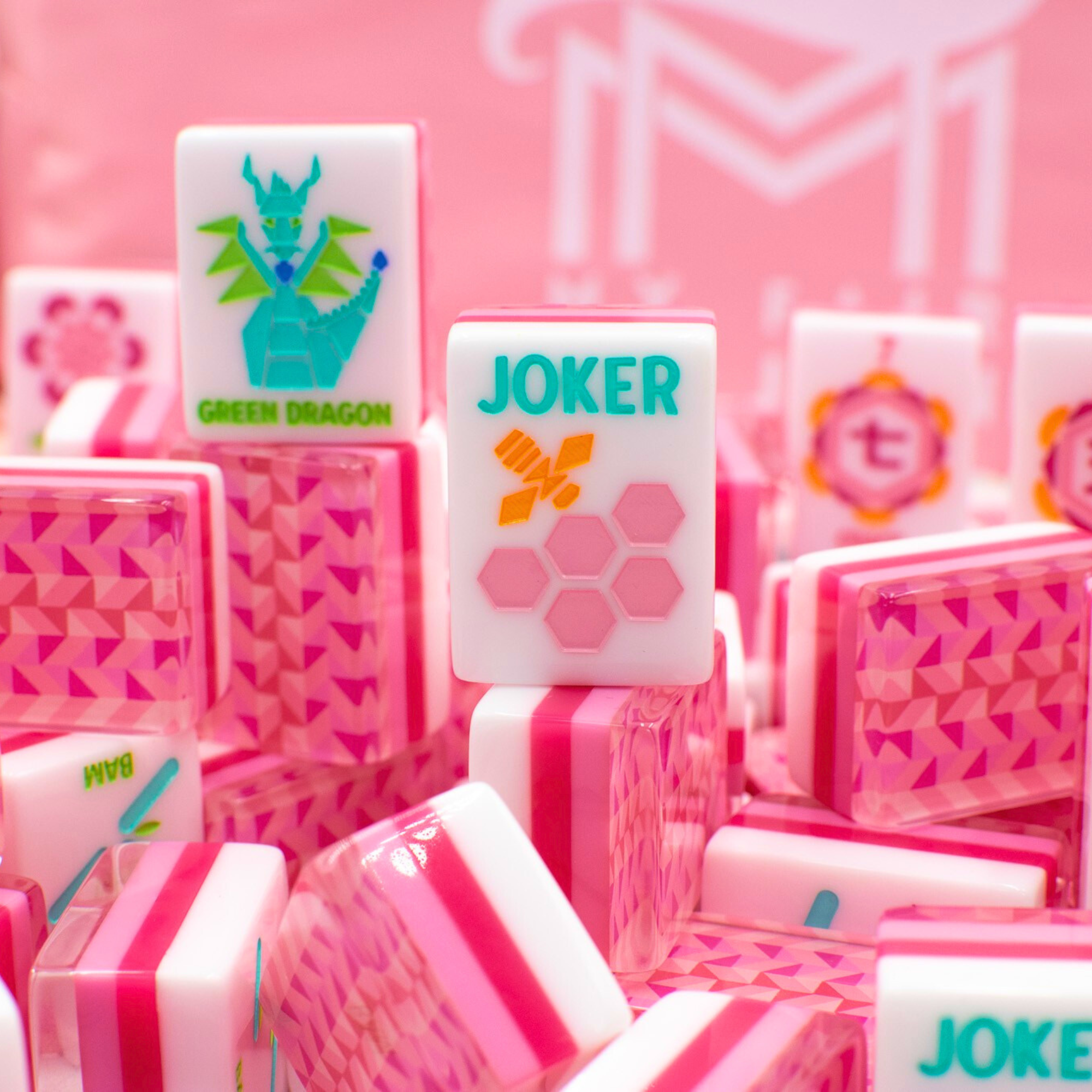 Crystal Prism Pink | Mahjong with Bold Angles and Vibrant Vibes - Premium Mahjong from My Fair Mahjong - Just $365! Shop now at Pat's Monograms