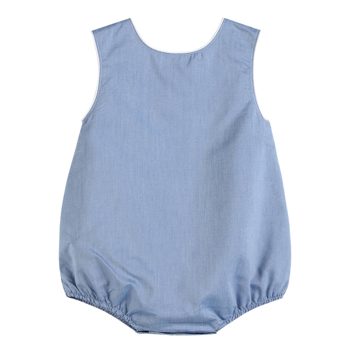 Classic Blue Denim Style Baby Bubble Romper - Premium Baby & Toddler Outfits from Lil Cactus - Just $28! Shop now at Pat's Monograms