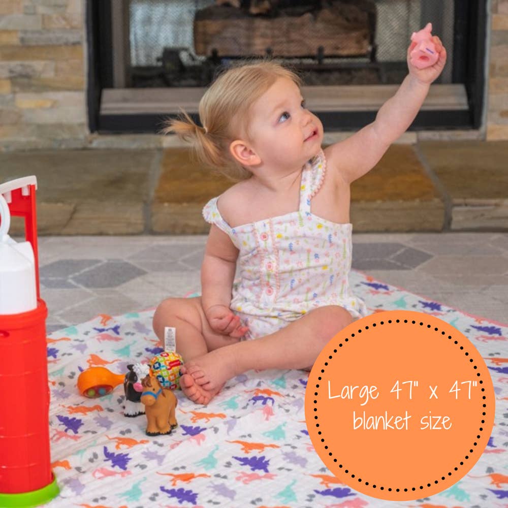 Rawr-Some Girly Baby Toddler Muslin Blanket - Premium Baby Blanket from LollyBanks - Just $29.95! Shop now at Pat's Monograms