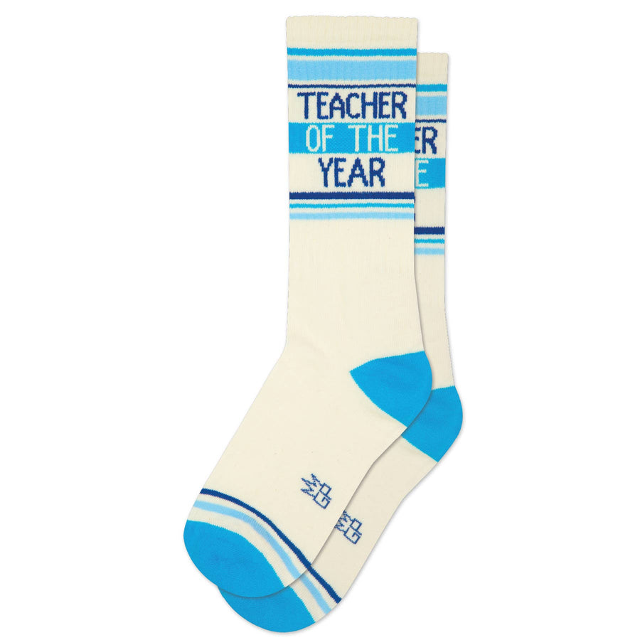 Teacher Of The Year Gym Crew Socks - Premium Socks from Gumball Poodle - Just $12.95! Shop now at Pat's Monograms