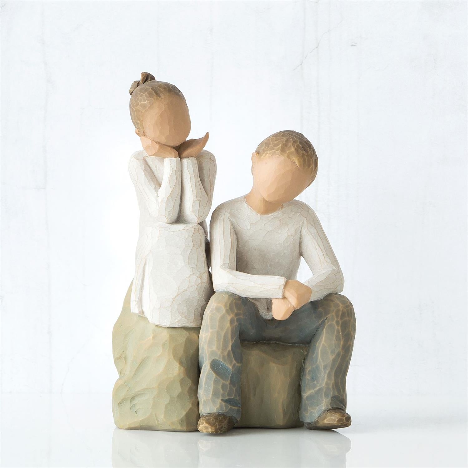 Brother and Sister - Premium Figurines from Willow Tree - Just $54.95! Shop now at Pat's Monograms