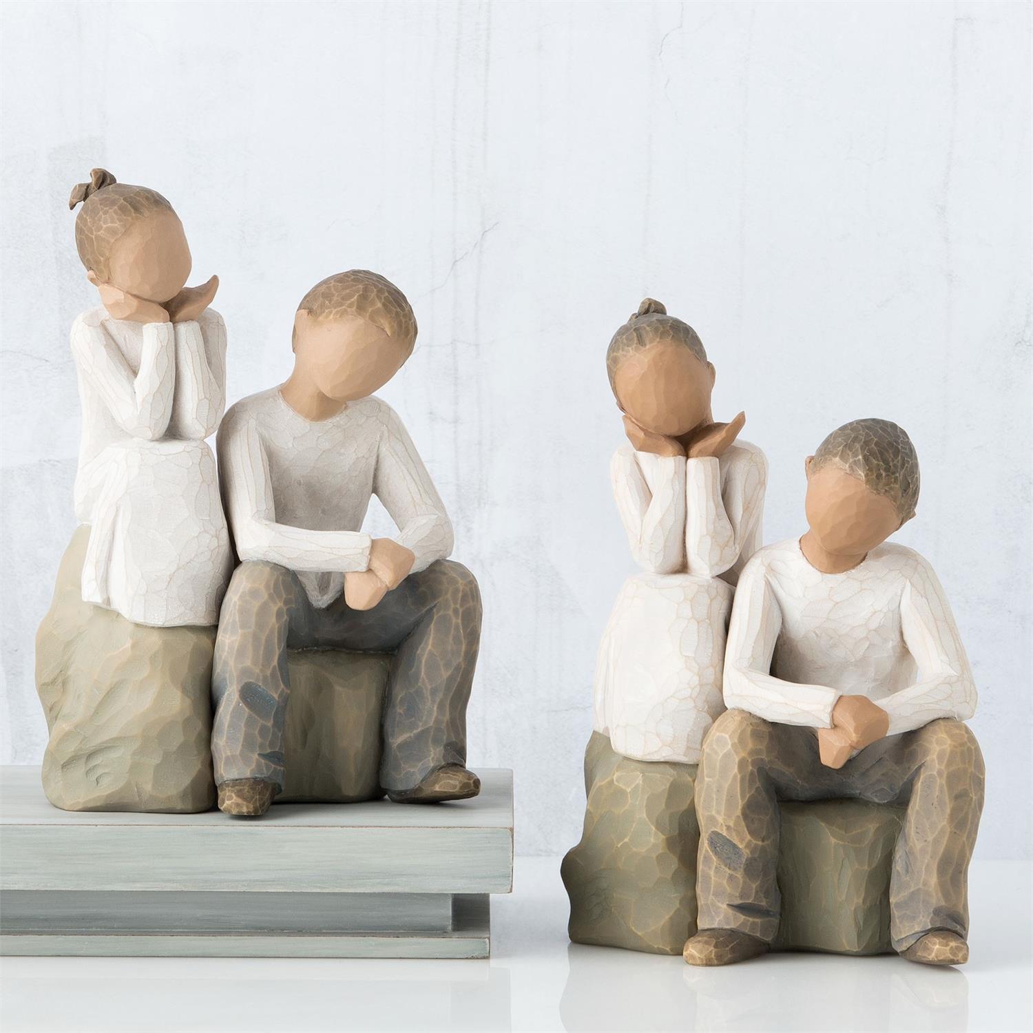 Brother and Sister - Premium Figurines from Willow Tree - Just $54.95! Shop now at Pat's Monograms