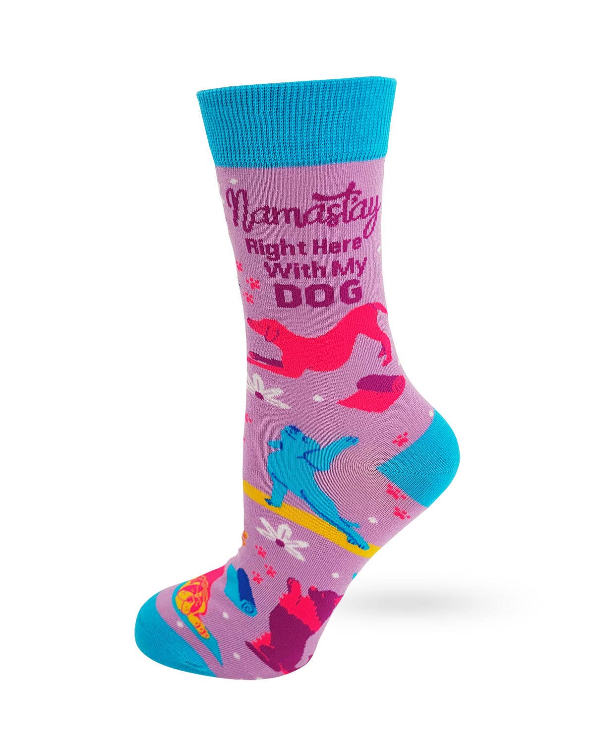 Namastay Right Here with My Dog Women's Crew Socks - Premium Socks from Fabdaz - Just $11.95! Shop now at Pat's Monograms