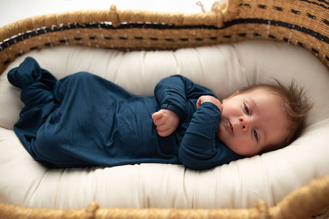 Navy Blue Knotted Gown - Premium  from Three Little Tots - Just $26.95! Shop now at Pat's Monograms