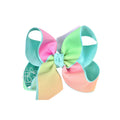 LAYERED RAINBOW BOW ON CLIP - Premium Hair Bows from Beyond Creations, LLC - Just $13.95! Shop now at Pat's Monograms