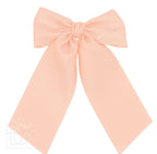 OPAQUE SATIN BOW W/ EURO KNOT & TAILS  ON AN ALLIGATOR CLIP - Premium  from Beyond Creations, LLC - Just $19! Shop now at Pat's Monograms