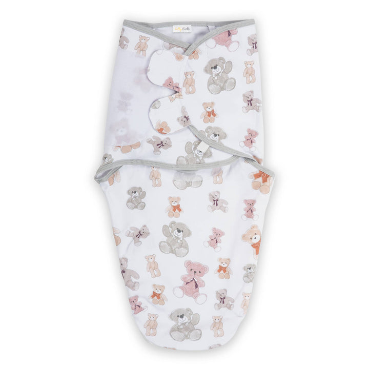 Teddy Bear Baby Sleep Swaddle 100% Organic Cotton - Premium Swaddle from LollyBanks - Just $15.95! Shop now at Pat's Monograms