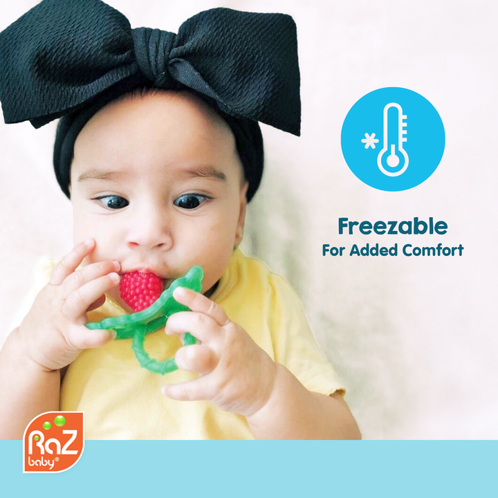RaZberry Silicone Teether - Blue Moon - Premium Baby Soothers from RaZbaby - Just $5.95! Shop now at Pat's Monograms