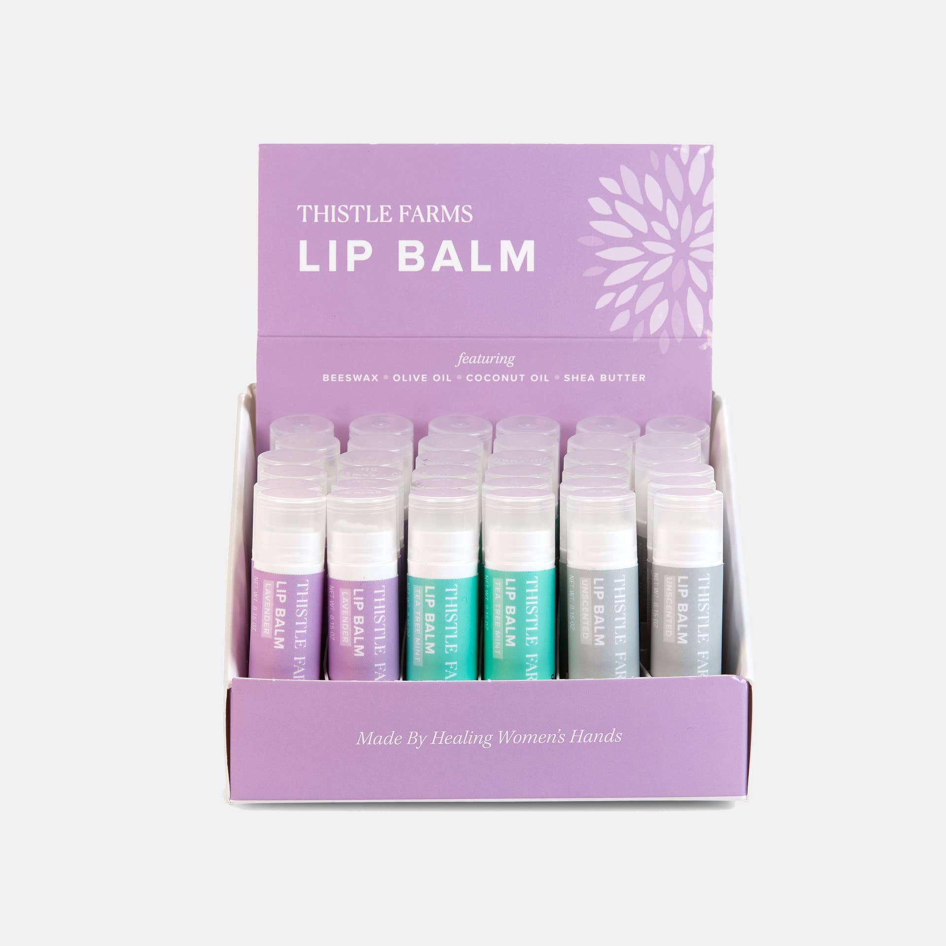 Lip Balm | Lavender, Tea Tree Mint, Unscented - Premium lip balm from Thistle Farms - Just $4.50! Shop now at Pat's Monograms