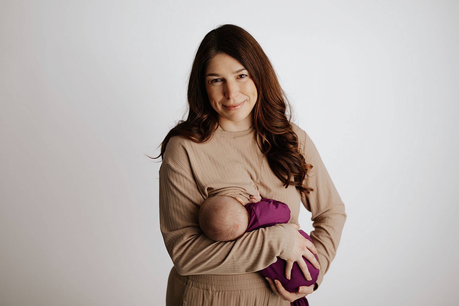Knotted Newborn Baby Gown Plum Purple - Premium baby and Toddler Outfits from Three Little Tots - Just $26.95! Shop now at Pat's Monograms