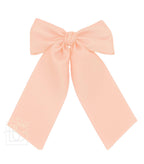 Matte Satin Longtail Hair Bow with Euro Knot - Premium Hairbows from Beyond Creations, LLC - Just $19.95! Shop now at Pat's Monograms