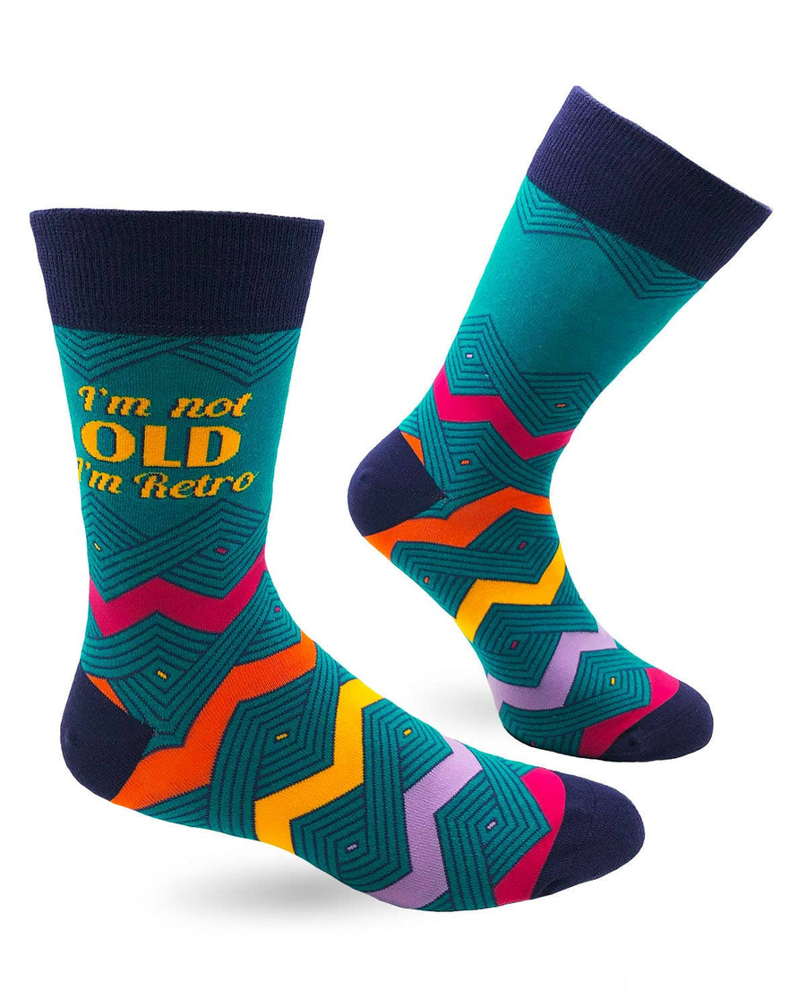 I'm Not Old I'm Retro Men's Novelty Crew Socks - Premium Socks from Fabdaz - Just $11.95! Shop now at Pat's Monograms
