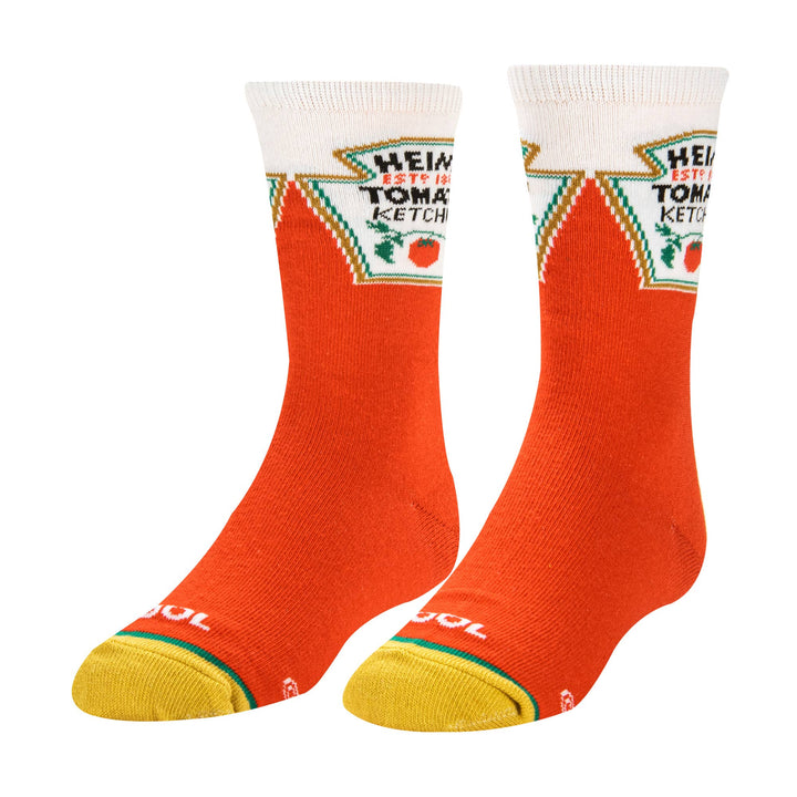 Heinz Ketchup - Kids 7-10 Crew - Premium Socks from Cool Socks - Just $8! Shop now at Pat's Monograms