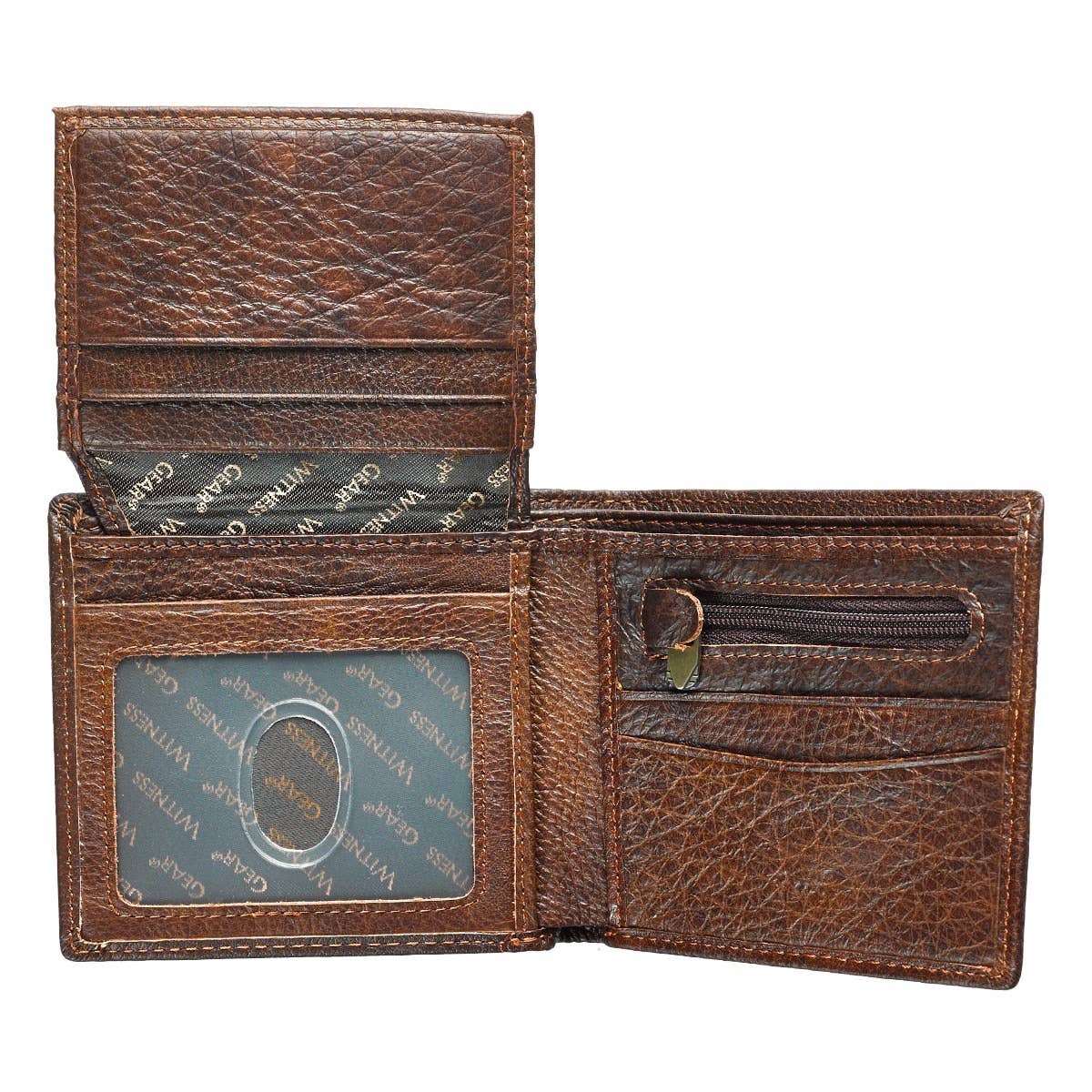 Wallet Leather Brown Be Strong & Courageous Badge - Premium Accessories from Christian Art Gifts - Just $35.95! Shop now at Pat's Monograms