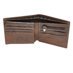 Wallet Leather Brown Be Strong & Courageous Badge - Premium Accessories from Christian Art Gifts - Just $35.95! Shop now at Pat's Monograms
