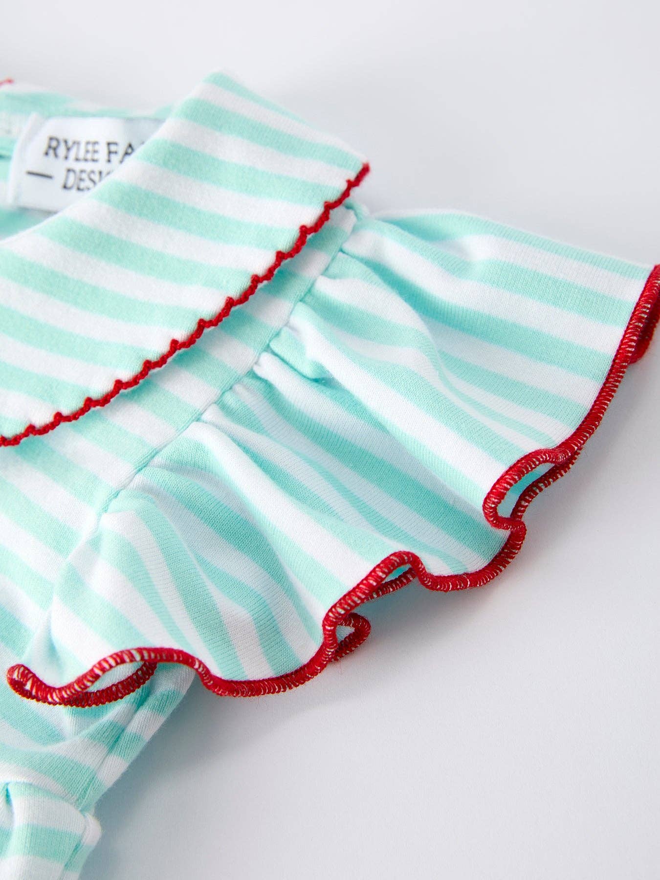 Baseball Bow Applique Lapel Girls Romper-Striped Casual Outfit - Premium Baby & Toddler Outfits from Rylee Faith Designs - Just $24.95! Shop now at Pat's Monograms